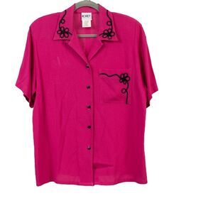 Vintage Koret Petite pink buttons down shirt size S